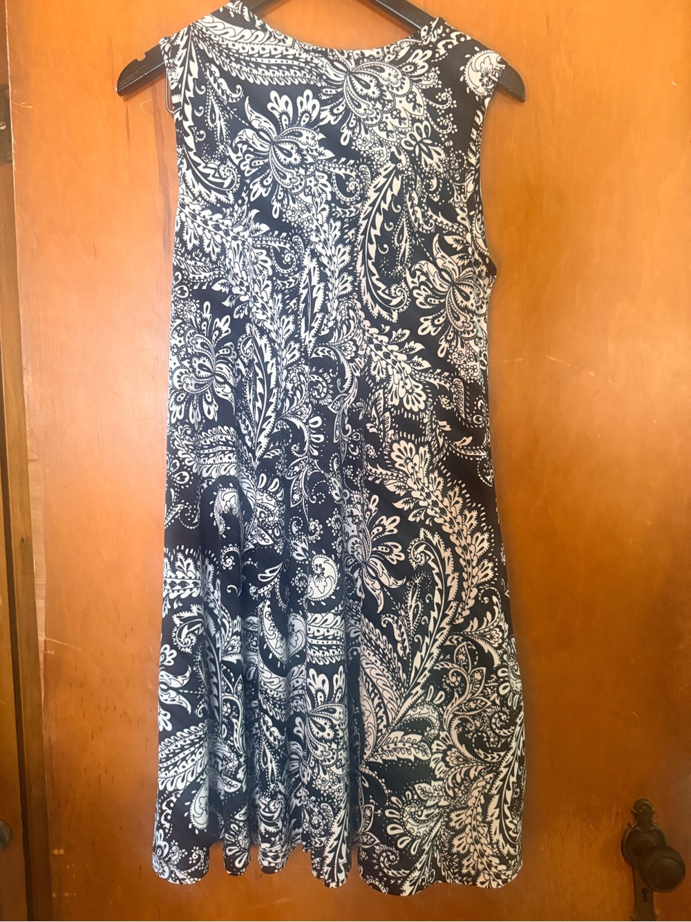 Cynthia Rowley black Paisley Sleeveless Midi Dress